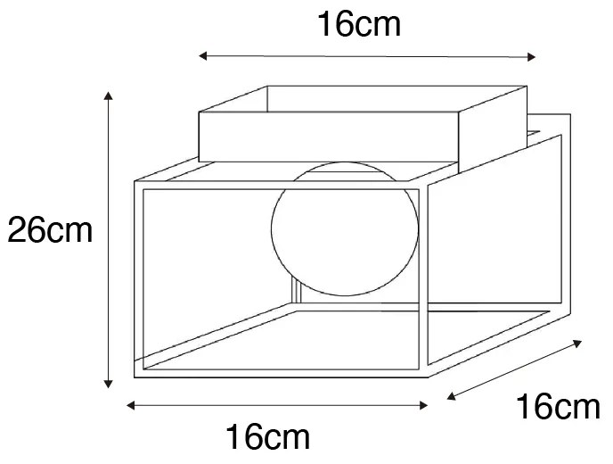 Candeeiro de teto design dourado com vidro branco - Aniek