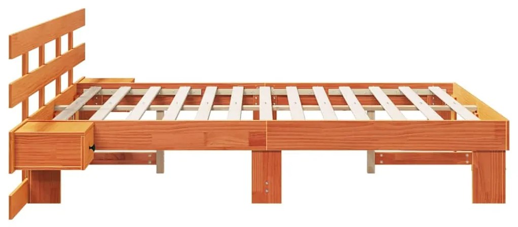 Estrutura da Cama com gaveta Castanho 140 x 200 cm