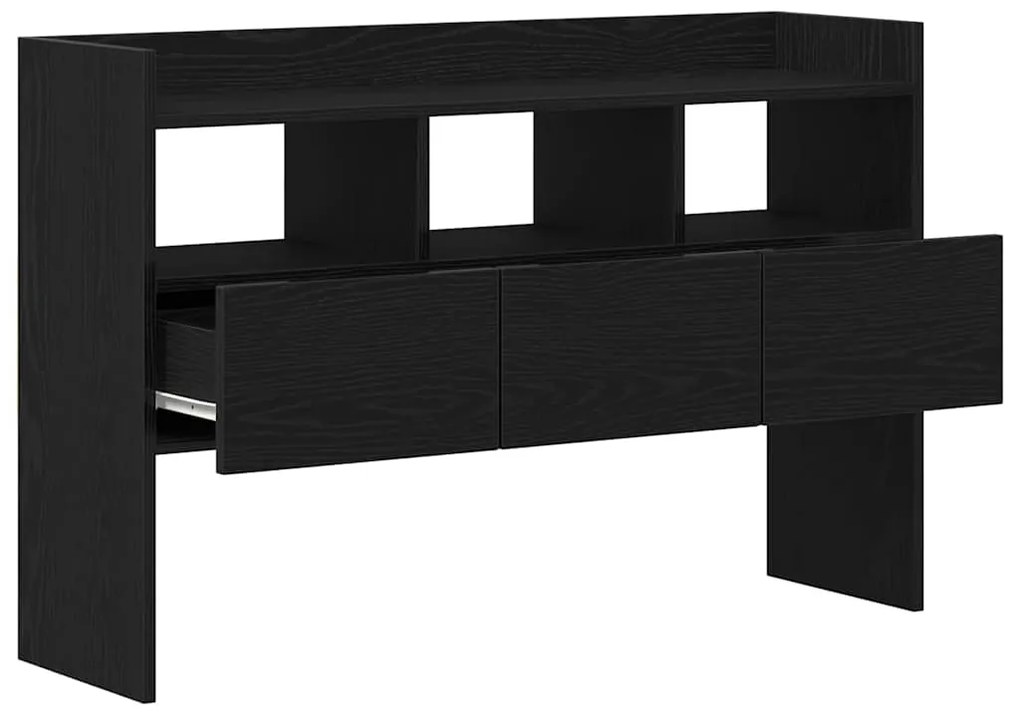 Sideboard vidaXL Preto Carvalho 105x30x70 cm Madeira de Engenharia