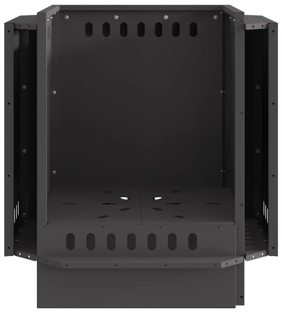 Fogueira Sem Fumaça Preta vidaXL 48x48x51 cm Aço
