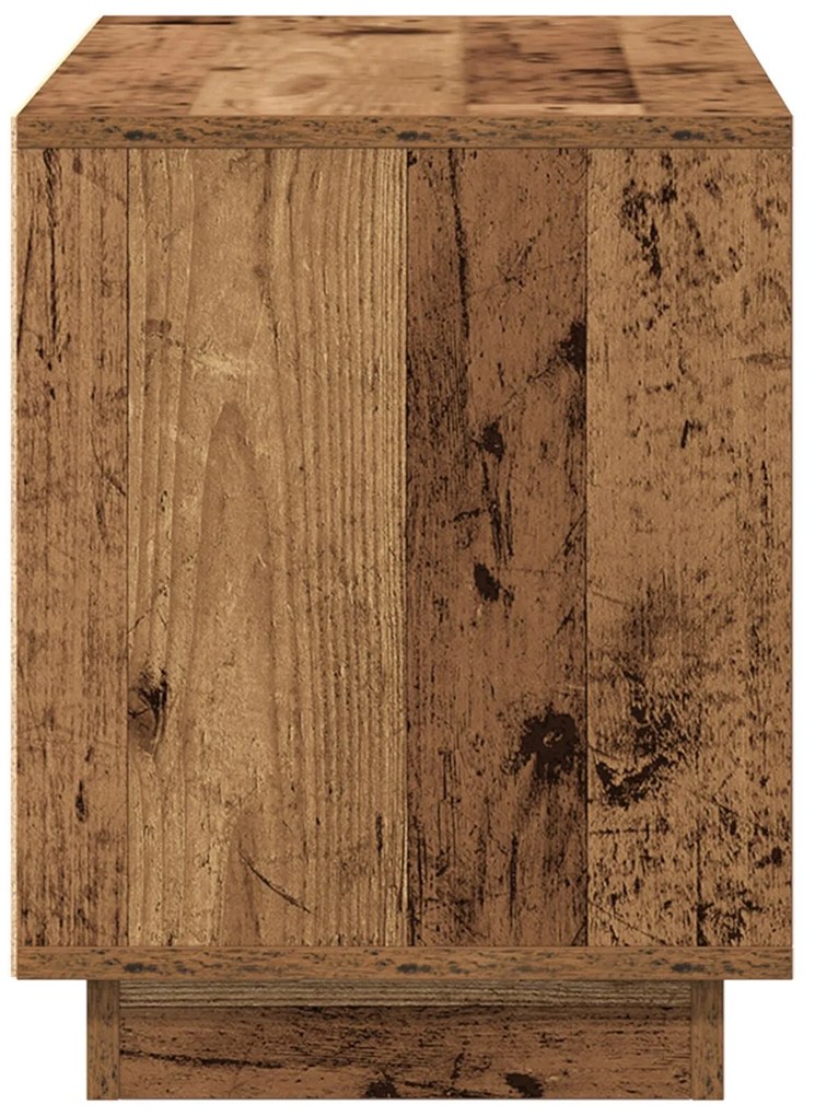 Armário de TV vidaXL Madeira Velha 80x35x45 cm Madeira de Engenharia