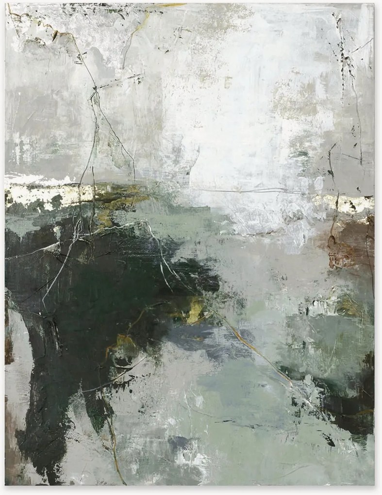 Quadro em tela pintado à mão Freja Green Gate