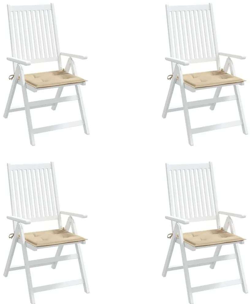 Almofadões p/ cadeiras jardim 4pcs 40x40x4 cm oxford bege