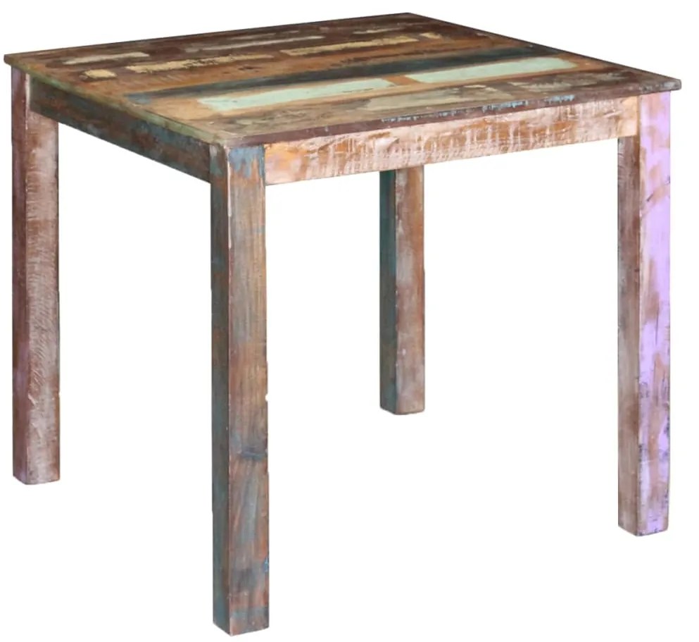 Mesa de jantar 80x82x76 cm madeira reciclada maciça