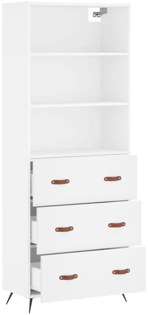 Armário alto 69,5x34x180 cm derivados de madeira branco