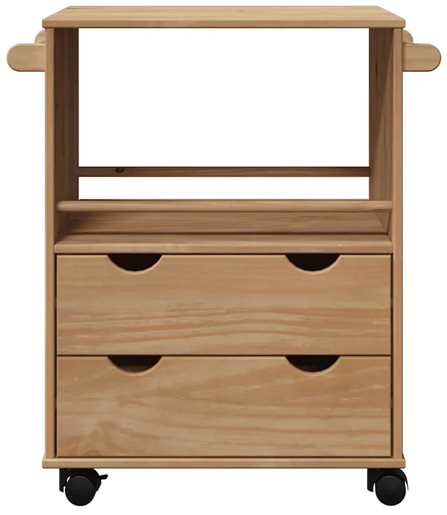 Carrinho de cozinha OTTA 59x45x80 cm madeira de pinho maciça
