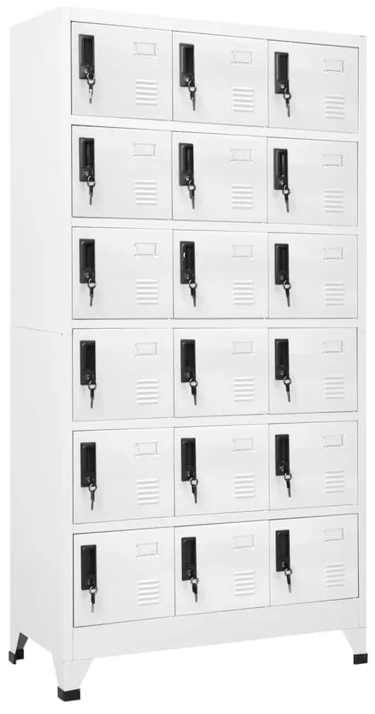 vidaXL Cacifo 90x40x180 cm aço branco