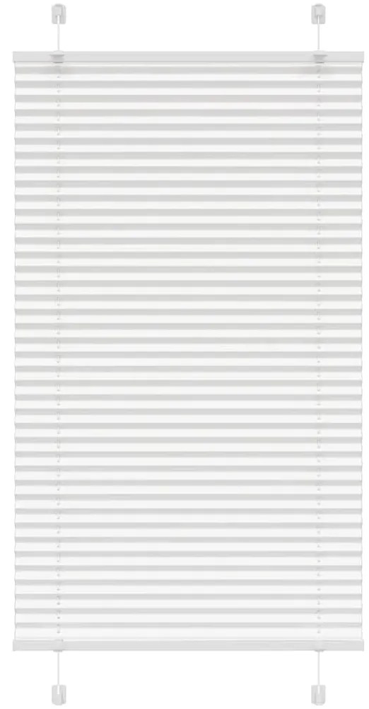 Branco Plissada Cega 80x100 cm Largura Tecido 79,4 cm Poliéster