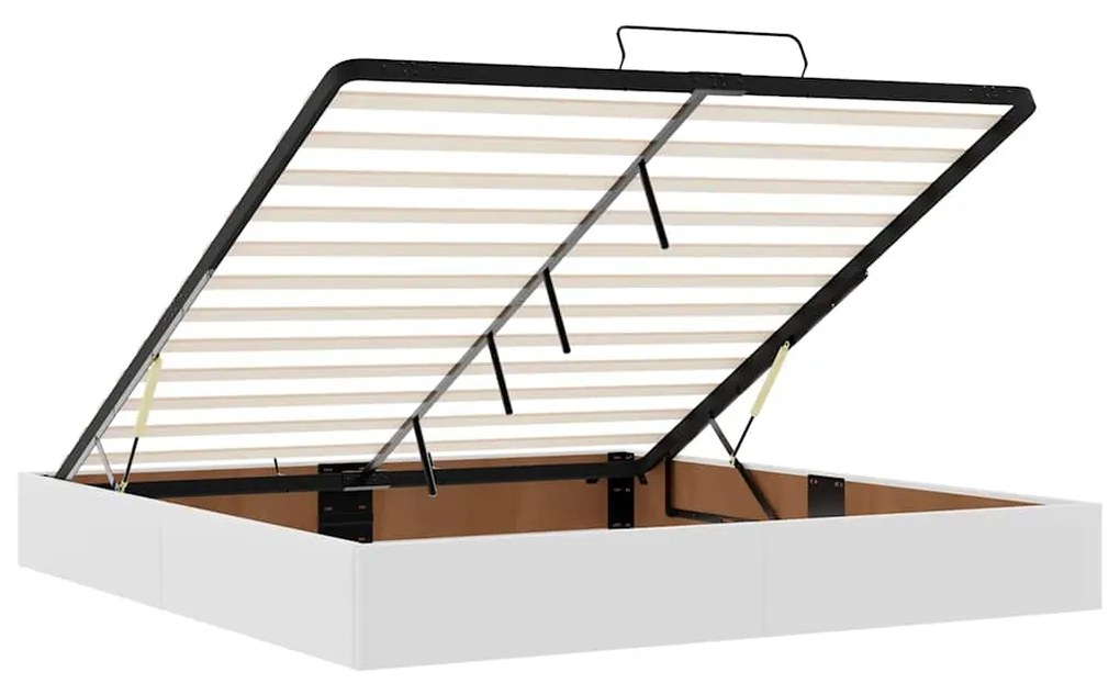 Estrutura de cama otomana sem colchão 180x200 cm branca