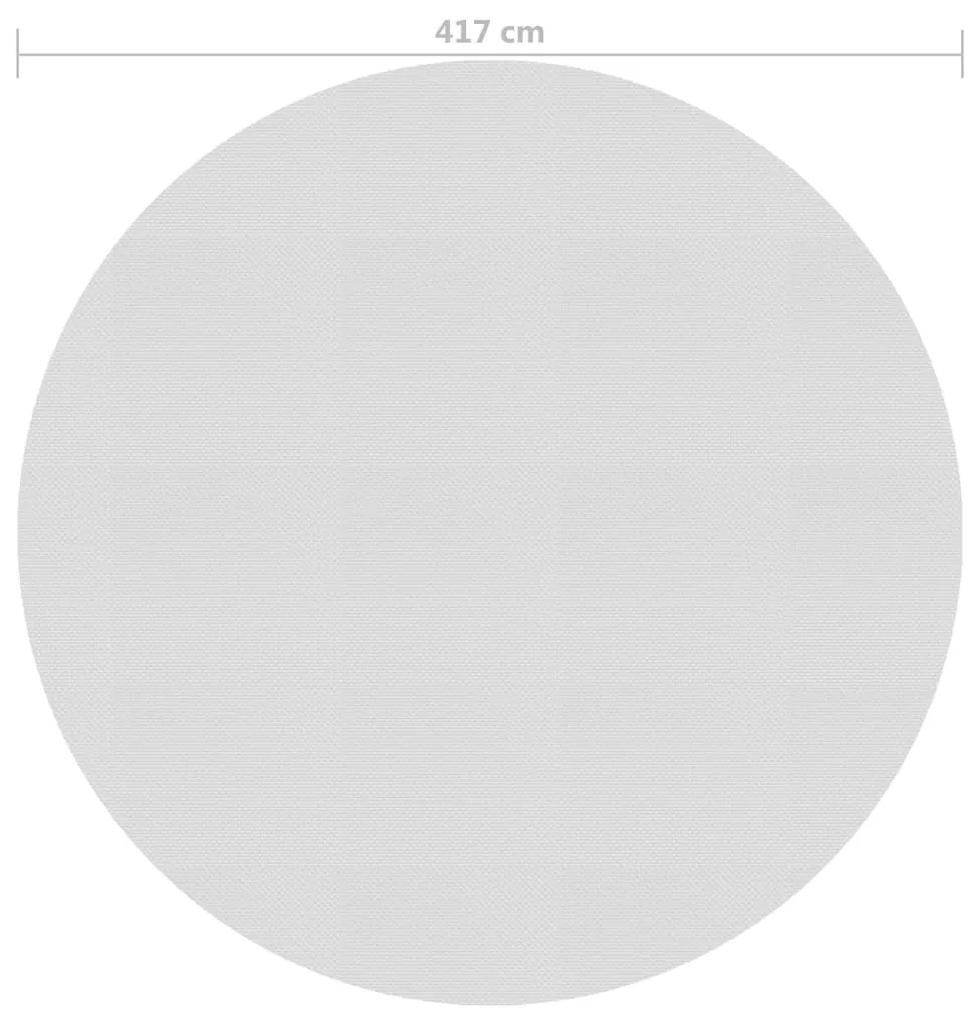 Película p/ piscina PE solar flutuante 417 cm cinzento