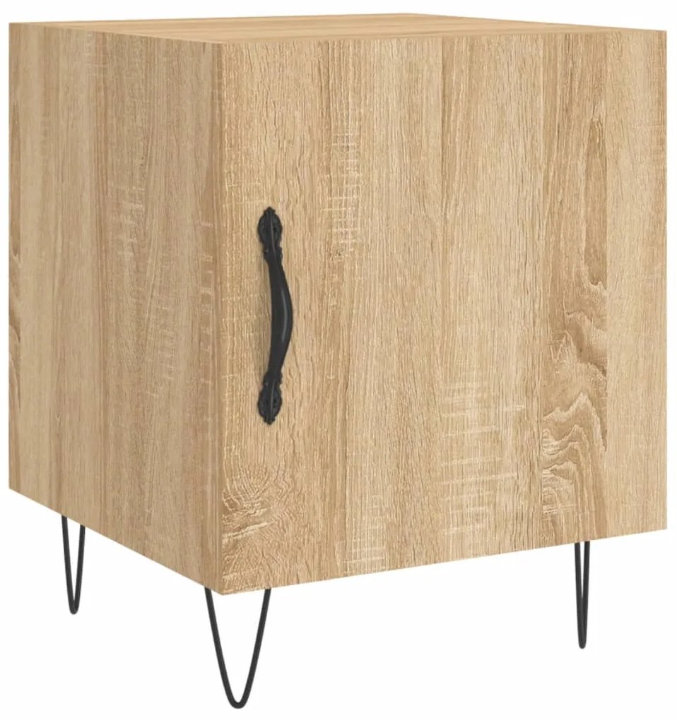 Mesa cabeceira 2pcs 40x40x50cm deriv. madeira carvalho sonoma
