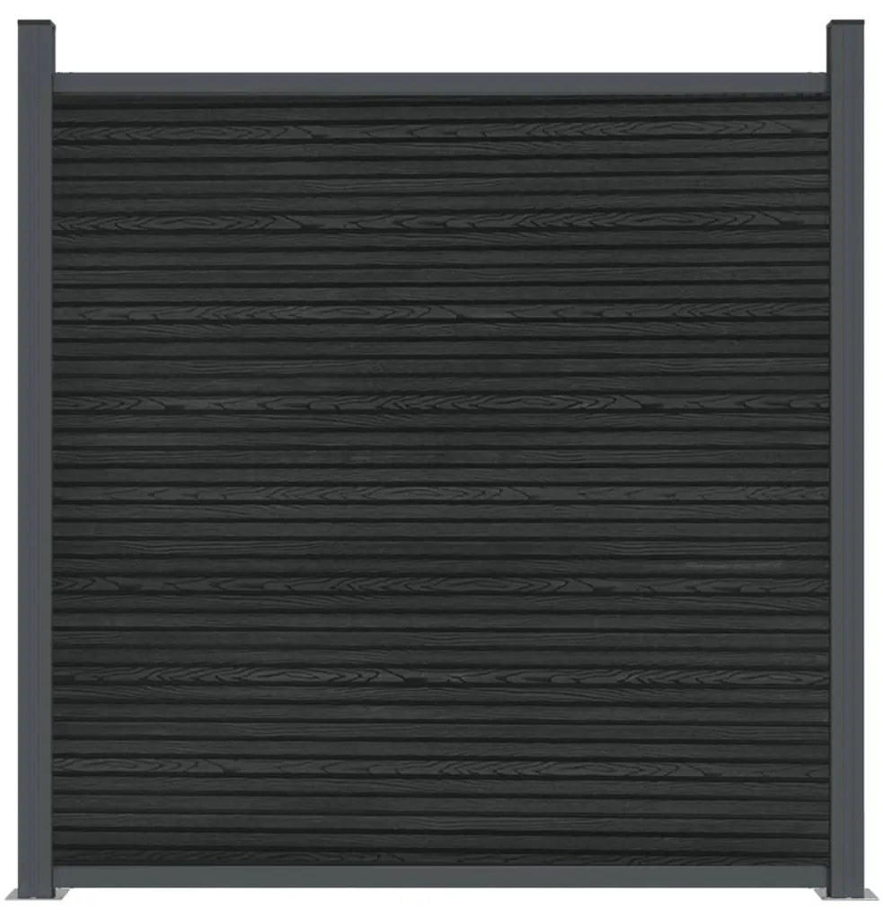 Painel de vedação WPC 180x186 cm cinza