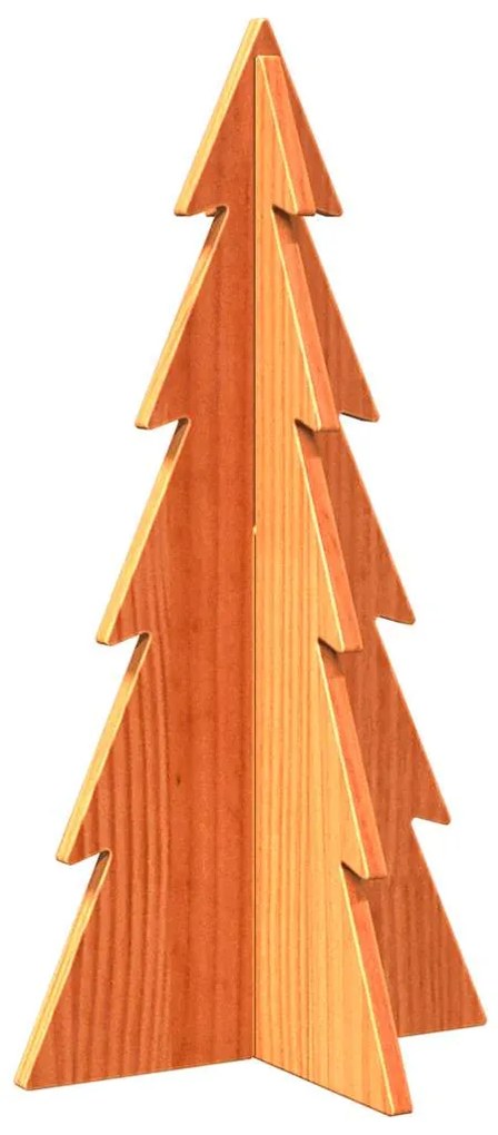 Árvore Natal decorativa 59,5 cm pinho maciço castanho-mel