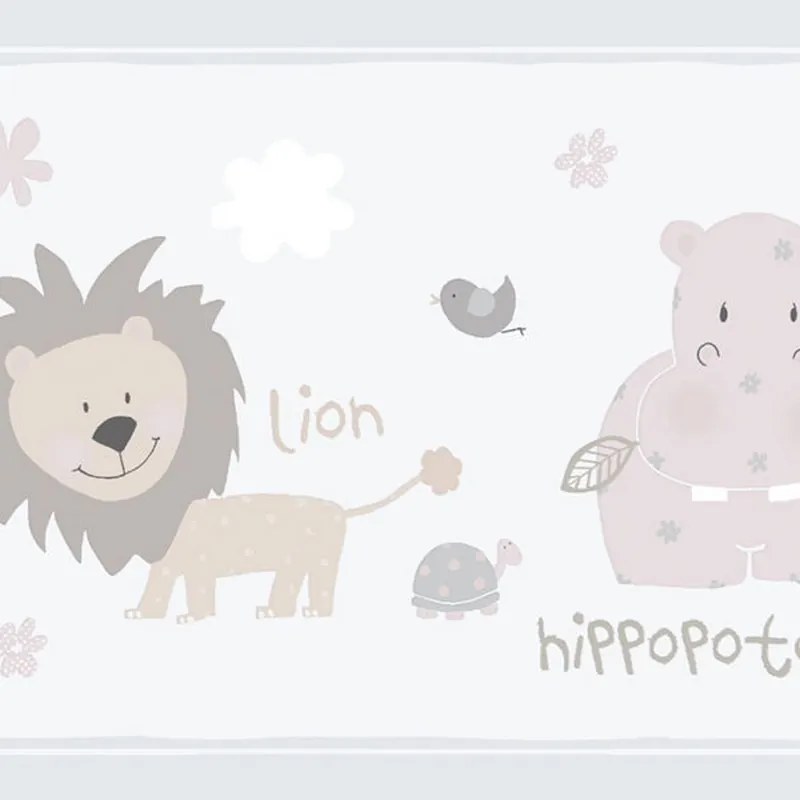 Papel Infantil LULLABY 242-2 Cenefa Jungle gris