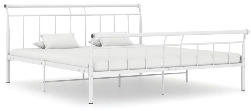 vidaXL Estrutura de cama 160x200 cm metal branco