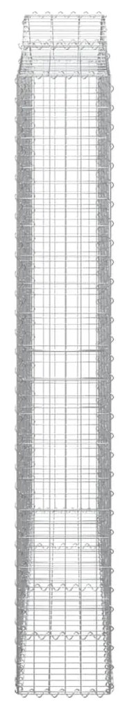 Cestos gabião arqueados 2pcs 200x30x200/220cm ferro galvanizado