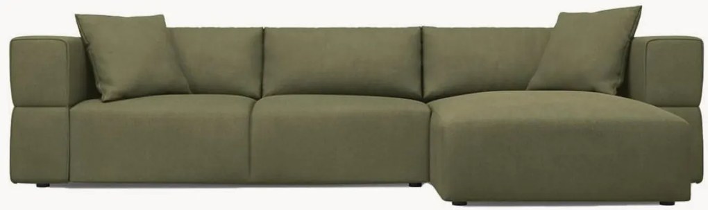 Sofá de canto em chenille Esther (4 lugares), parte de canto esquerda