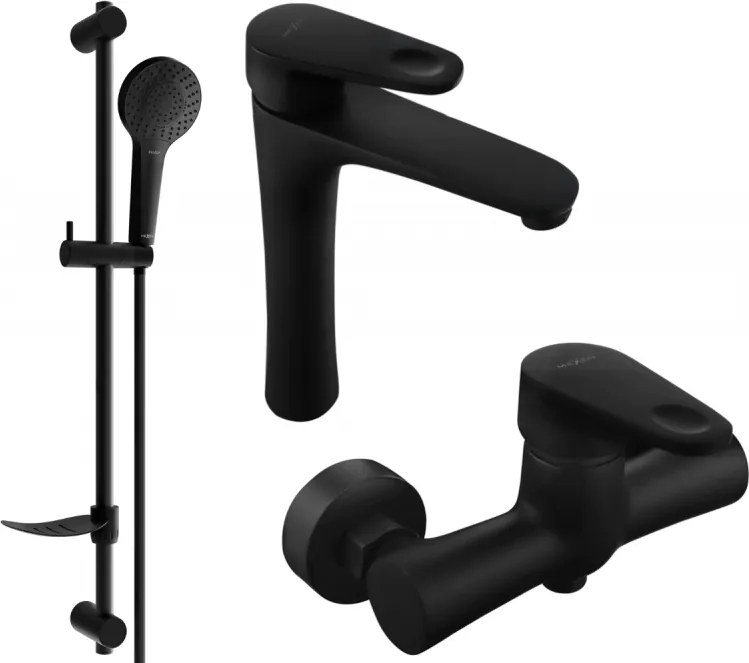 Mexen Kama DF05 conjunto de chuveiro, preto - 72514DF05-70