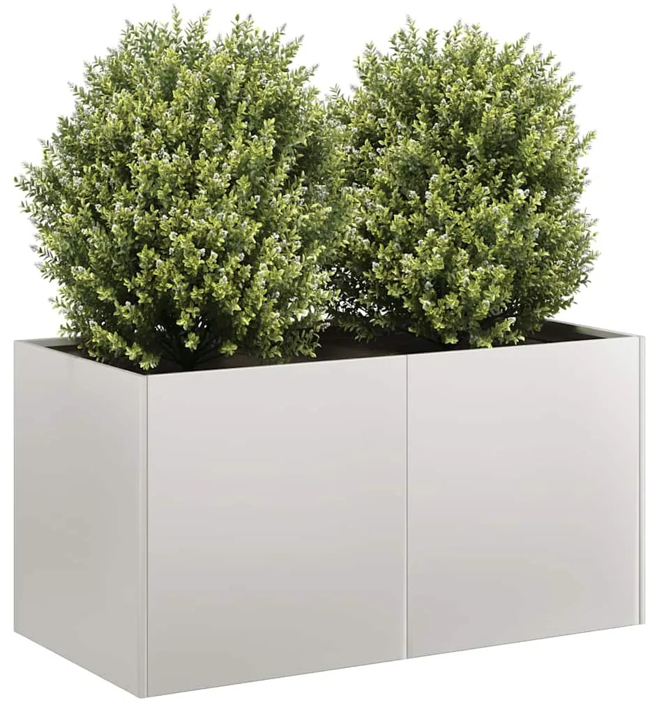 vidaXL Plantador 80x40x40 cm aço inoxidável