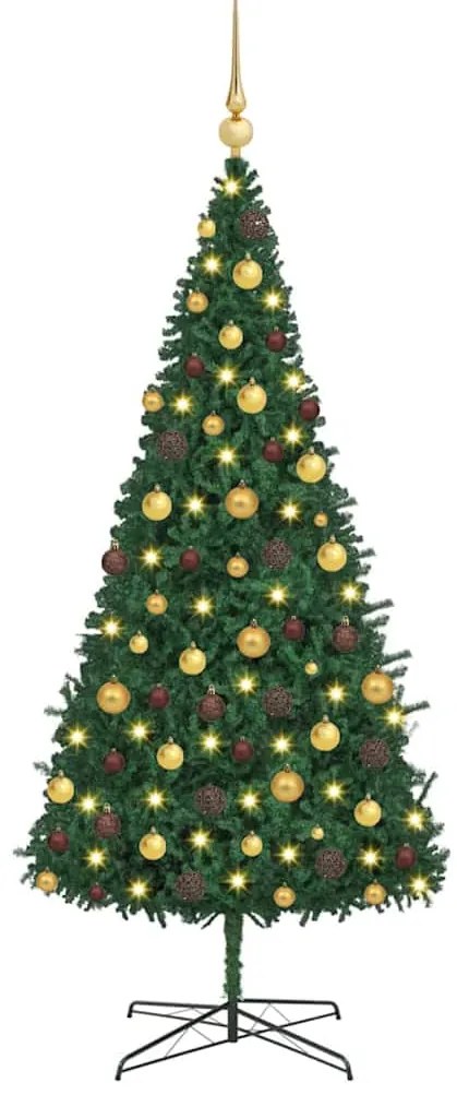 vidaXL Árvore de Natal com luzes decorativas de corda Verde 400 cm PVC