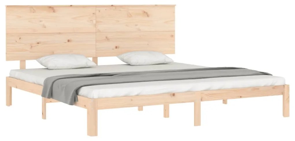 Cama sem colchão 200x200 cm madeira de pinho maciça