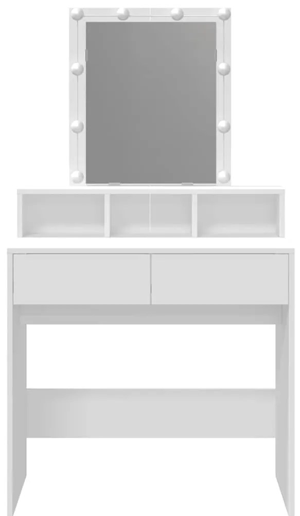 Toucador com LED 80x41x144,5 cm branco