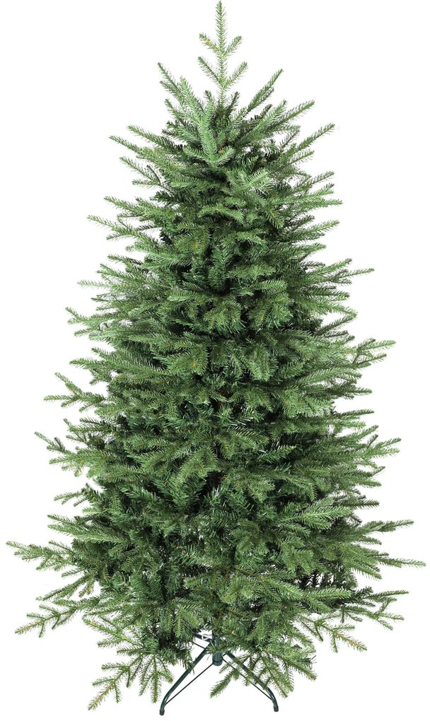 Árvore de Natal Artificial 180 cm com 1794 Ramos Densos Suporte Metálico Dobrável para Interior Verde