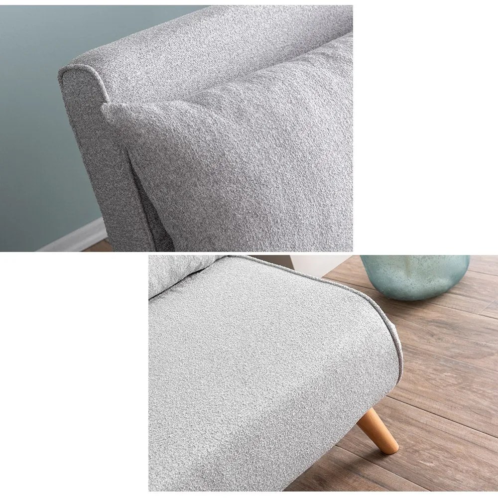 Sofá-Cama 2 Lugares Folde – Cinzento – 120 x 180 cm