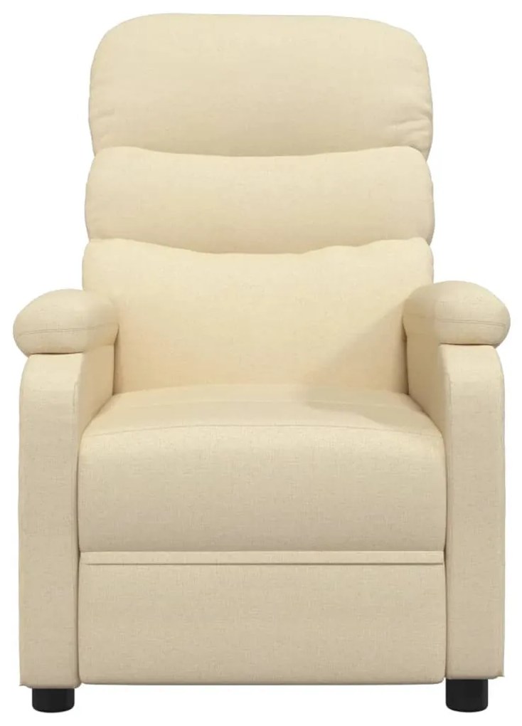 Poltrona elevatória de massagens elétrica tecido creme
