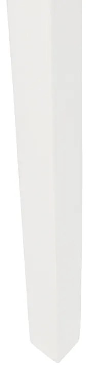 Candeeiro de pé tripé branco em madeira com abajur branco 50 cm - Puros