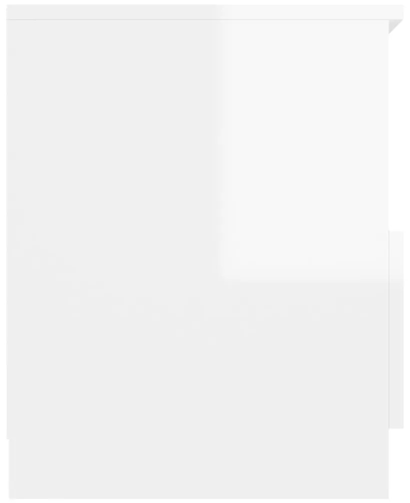 Mesa de cabeceira derivados de madeira branco brilhante