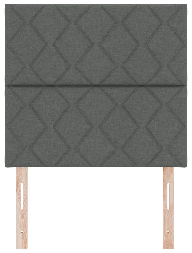 Cabeceira vidaXL Design Blocos de Diamante Cinza Escuro 90 cm Tecido,