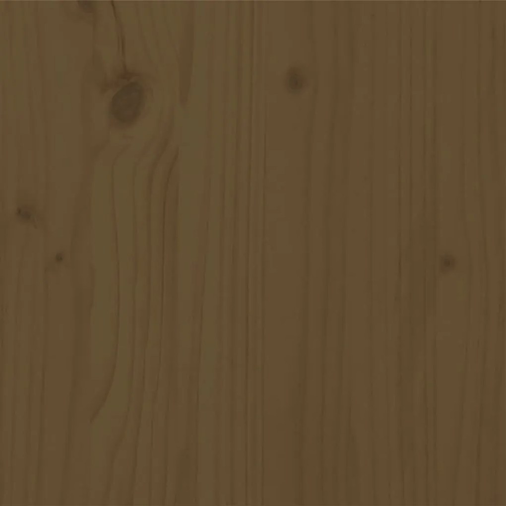Estrutura de cama 100x200 cm madeira maciça castanho mel