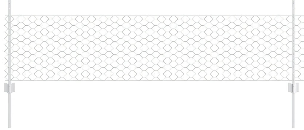 Postes de Cerca vidaXL 11 pcs U-Channel 60 cm Aço Galvanizado, Cerca H