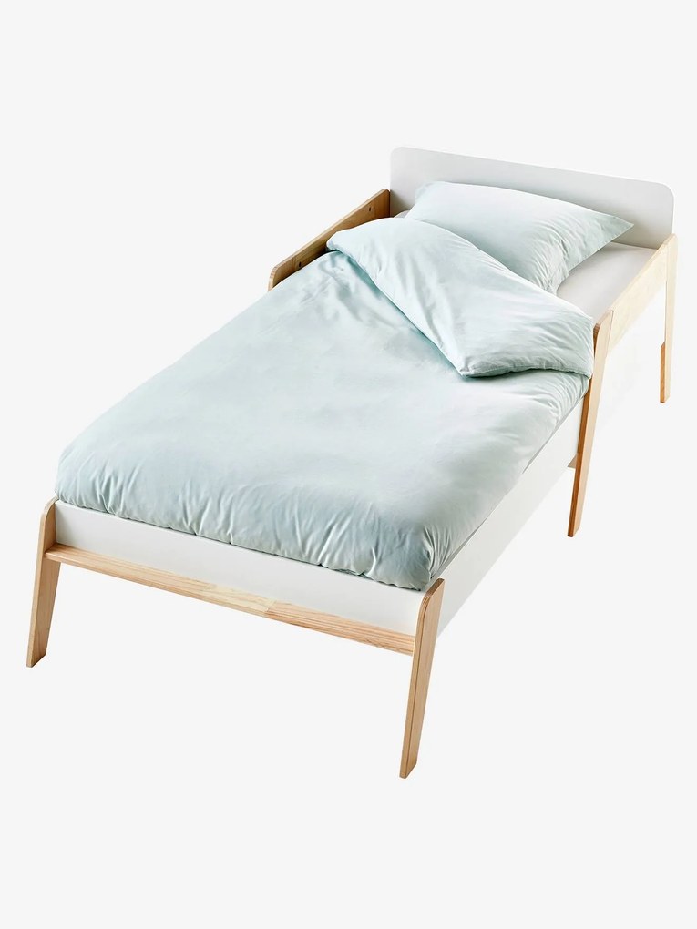 Cama evolutiva Montessori, 3 tamanhos, para criança, Retro branco claro liso