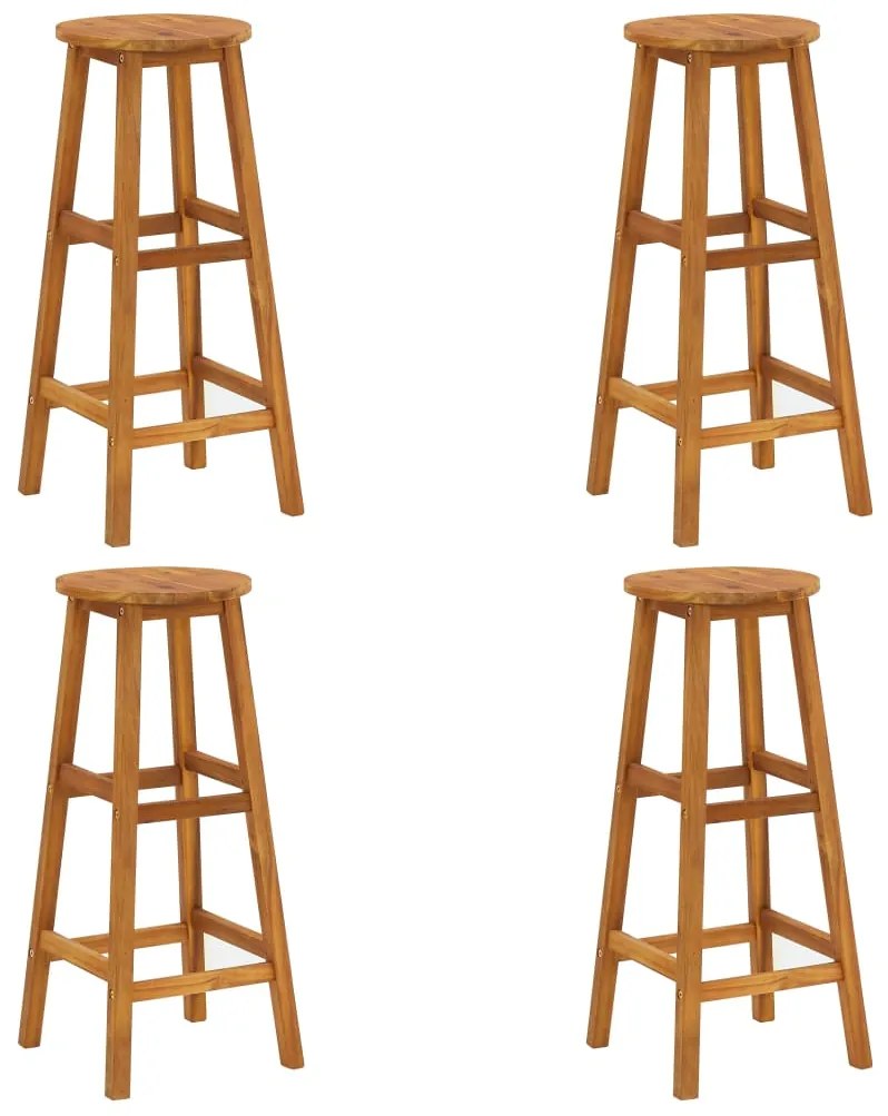 5 pcs conjunto de bar para jardim madeira de acácia maciça
