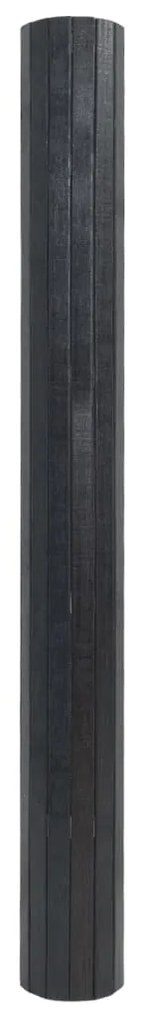 Tapete retangular 70x200 cm bambu cinzento