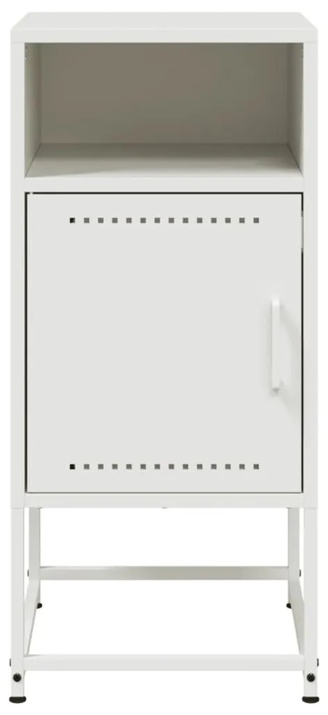 Mesa de cabeceira 36x39x78 cm aço branco