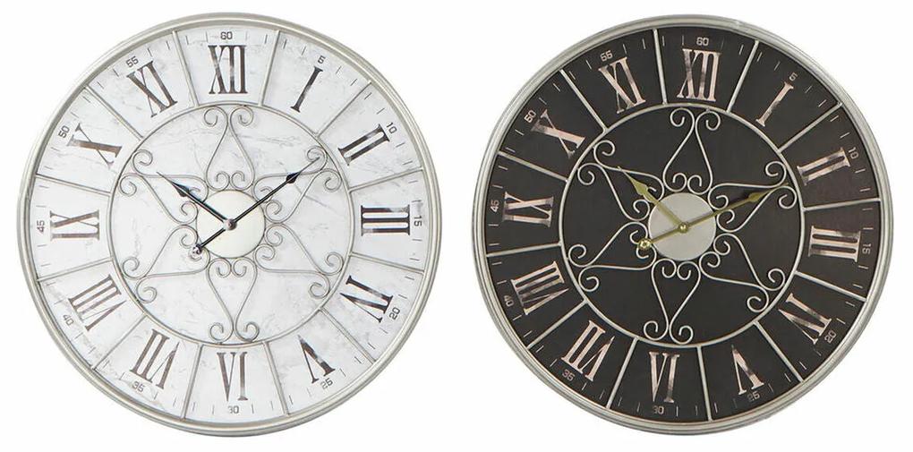 Relógio de Parede DKD Home Decor Preto Branco Ferro Madeira MDF (60 x 4.5 x 60 cm) (2 pcs)