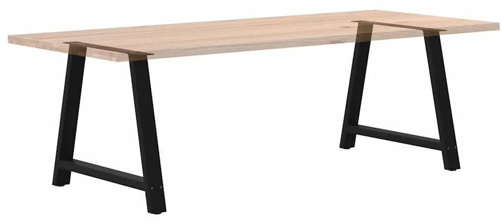 Pés para mesa de jantar em formato A, 2 peças, preto, 100x(72-73) cm,