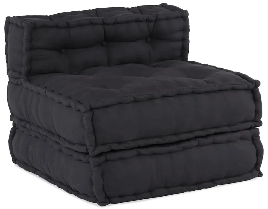 Puffs Modulares 4 pcs Tecido Antracite