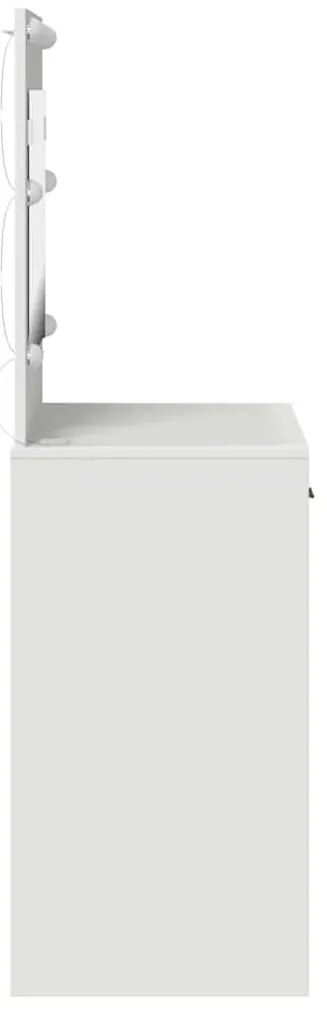 Mesa de Toucador com Luzes LED - Branca, 78.5 x 41 x 135 cm