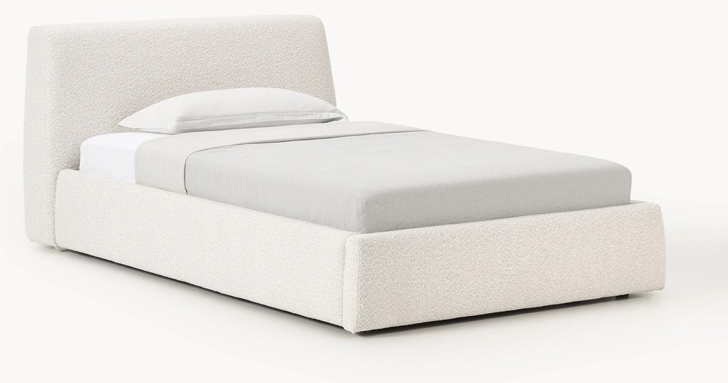 Cama de solteiro em bouclé Cloud
