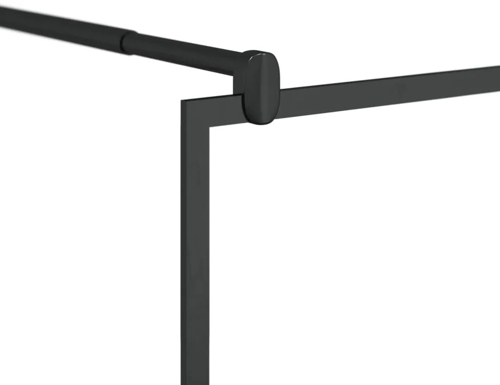 Divisória de chuveiro c/ vidro transparente ESG 100x195cm preto