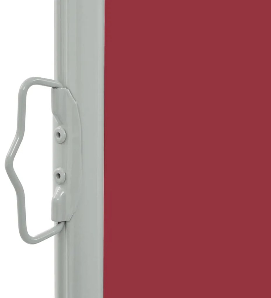 Toldo lateral retrátil para pátio 140x300 cm vermelho