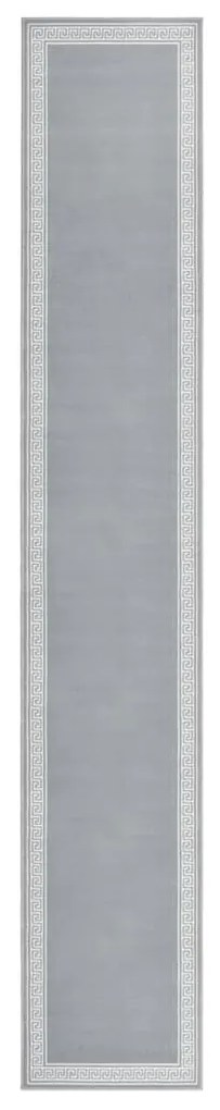 vidaXL Passadeira 60x400 cm polipropileno cinzento com padrão