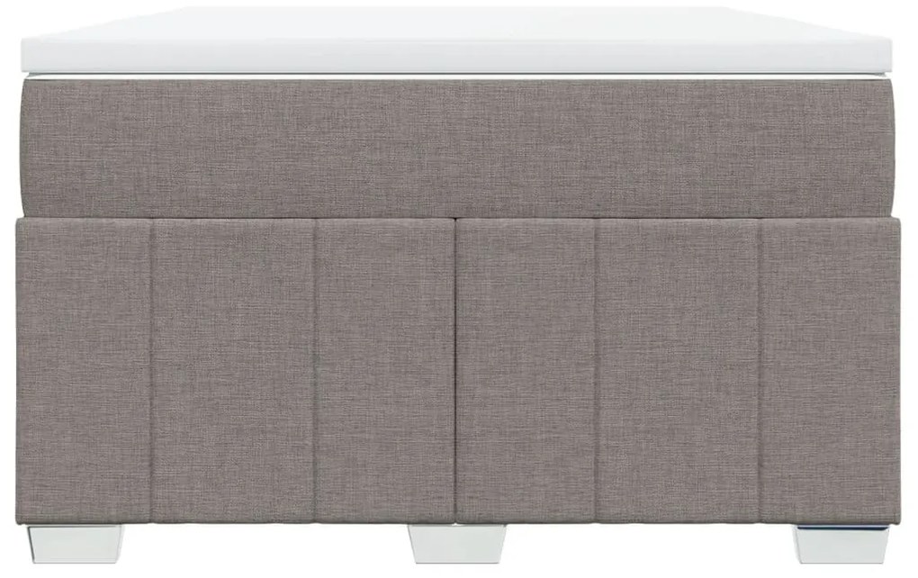 Cama boxspring c/ colchão 120x190cm tecido castanho-acinzentado