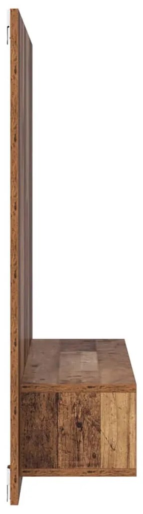 Gabinete de TV de Parede Madeira Antiga 120 x 23.5 x 90 cm