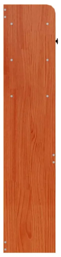 Cabeceira com arrumação 200 cm pinho maciço castanho-mel