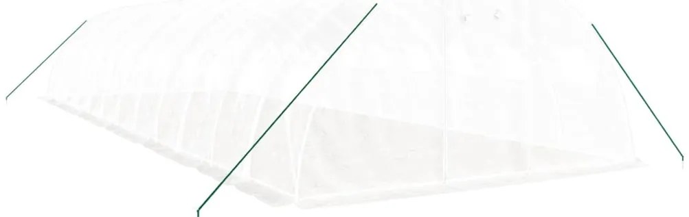 Estufa com estrutura de aço 48 m² 12x4x2 m branco